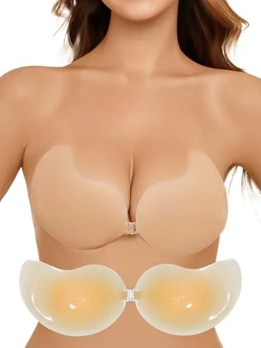 rosefly sticky bra push up for women refined ab adhesive mango arc silicone gradual thinness invisible seamless backless strapless bra for dress cups b creme